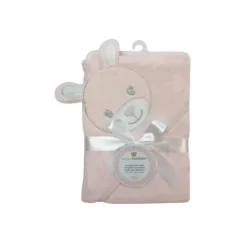 Piccolo Bambino - toalha de banho com capuz, coelho rosa