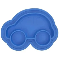 Placa de silicone sem bagunça Kushies Baby Siliplate, Azure
