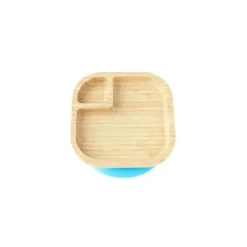 Placa de sucção de bambu Eco Rascals com duas seções Classic, azul