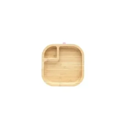 Placa de sucção de bambu Eco Rascals com duas seções Classic, rosa
