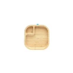 Placa de sucção de bambu Eco Rascals com duas seções Classic, azul