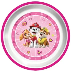 Playtex - Pratos de patrulha canina para hora das refeições do bebê para meninas, pacote com 2