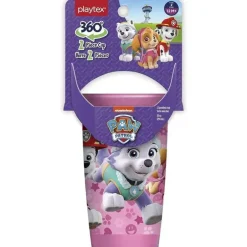 Playtex - Sipsters Stage 2, 360 graus Paw Patrol à prova de derramamento, à prova de vazamentos, à prova de quebra para meninas, pacote de 2