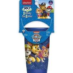 Playtex - Sipsters Stage 2, 360 graus Paw Patrol à prova de derramamento, à prova de vazamentos, à prova de quebra para meninos, pacote de 2