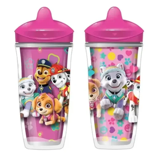 Playtex - Sipsters Stage 3 Paw Patrol Copo à prova de derramamento, à prova de vazamento e à prova de quebra para meninas, 9 onças, pacote de 2