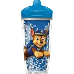 Playtex - Sispsters, Copo de bico com glitter Paw Patrol Stage 3, à prova de derramamento, à prova de vazamento, à prova de quebra, 9 onças