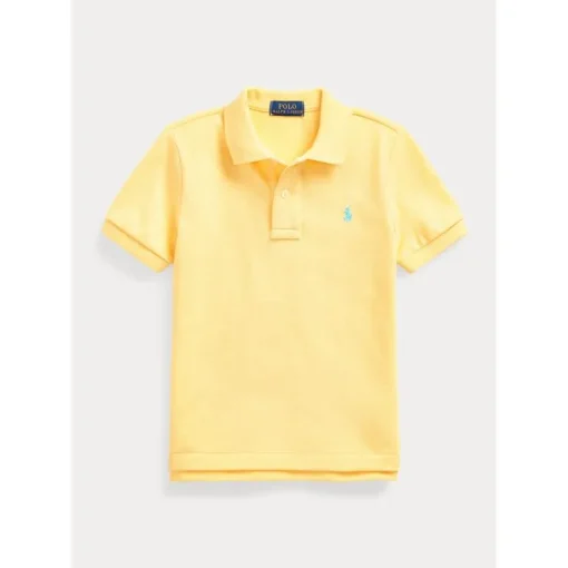 Polo Ralph Lauren - Camisa pólo de malha para meninos, amarela