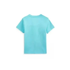 Polo Ralph Lauren - Camiseta de manga curta para bebê menino, azul claro