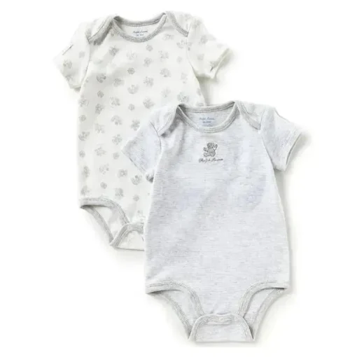 Polo Ralph Lauren Baby - 2 conjuntos de macacão de algodão, urze