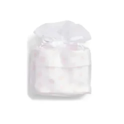 Polo Ralph Lauren Baby - 4 unidades de macacão interlock de manga comprida, babador, gorro e bolsa de malha estampada, rosa delicado