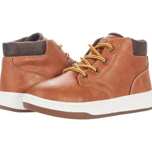 Polo Ralph Lauren Baby - Bota de tênis Court, Tan polido