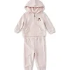 Polo Ralph Lauren Baby - Conjunto de moletom e calça polo Bear, rosa delicado