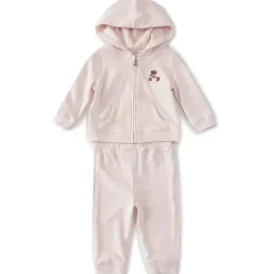 Polo Ralph Lauren Baby - Conjunto de moletom e calça polo Bear, rosa delicado
