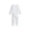 Polo Ralph Lauren Baby - Conjunto de calça de malha de algodão orgânico de manga comprida para menino, quartzo urze/branco