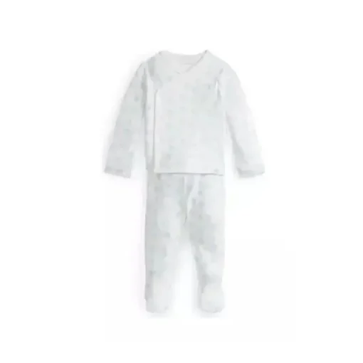 Polo Ralph Lauren Baby - Conjunto de calça de malha de algodão orgânico de manga comprida para menino, azul
