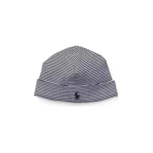 Polo Ralph Lauren Baby - gorro canelado Interlock de algodão, marinho francês multi