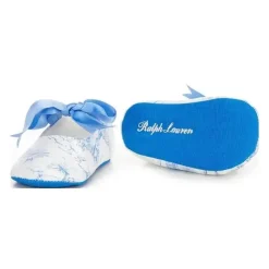Polo Ralph Lauren Baby - Meninas Briley II Mary Jane Crib Shoe, Azul Claro Golf Toile
