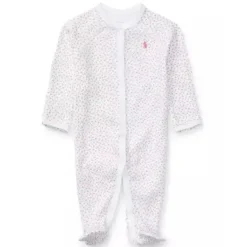 Polo Ralph Lauren Baby - Macacão de Algodão Floral, Floral Branco