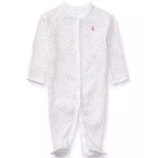 Polo Ralph Lauren Baby - Macacão de Algodão Floral, Floral Branco