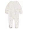 Polo Ralph Lauren Baby - Macacão de malha de malha de algodão orgânico de manga comprida, rosa