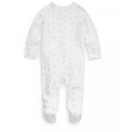 Polo Ralph Lauren Baby - Macacão de malha de malha de algodão orgânico de manga comprida, azul