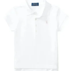 Polo Ralph Lauren Baby - Polo de malha elástica de manga curta, branca