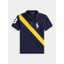 Polo Ralph Lauren Baby - Pónei Grande Camisa Polo de Algodão, Newport Marinho Multi
