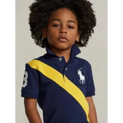 Polo Ralph Lauren Baby - Pónei Grande Camisa Polo de Algodão, Newport Marinho Multi