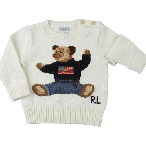 Polo Ralph Lauren Baby - Suéter de Manga Longa Bandeira Urso, Nevis