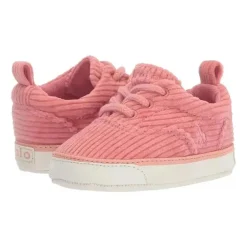 Polo Ralph Lauren Baby - Tênis de veludo Keaton II, rosa claro