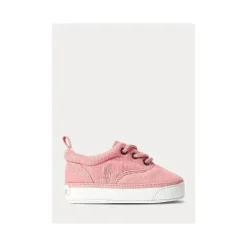 Polo Ralph Lauren Baby - Tênis de veludo Keaton II, rosa claro