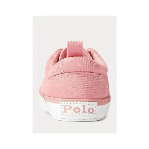 Polo Ralph Lauren Baby - Tênis de veludo Keaton II, rosa claro