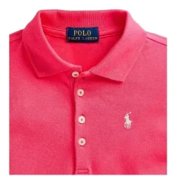 Polo Ralph Lauren bebê - menina polo manga curta de malha elástica, rosa