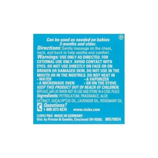 Pomada calmante Vicks BabyRub, 1,76 OZ