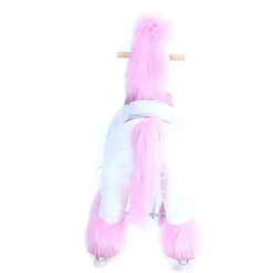 Ponycycle Pink Unicorn 3-5 Anos, Crianças Unicorn Ride on Toy, Ride on Unicorn Toy Toy Plush, Pink Pony