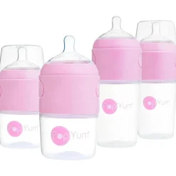 Pop Yum - Baby Bottle Starter Set 4 Pack, Pink