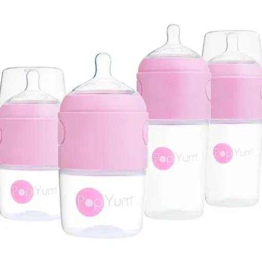 Pop Yum - Baby Bottle Starter Set 4 Pack, Pink