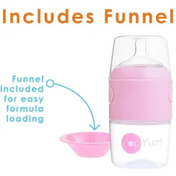 Pop Yum - Baby Bottle Starter Set 4 Pack, Pink