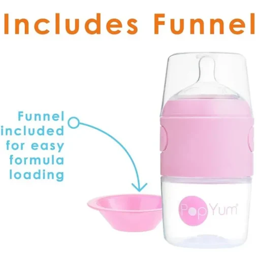 Pop Yum - Baby Bottle Starter Set 4 Pack, Pink