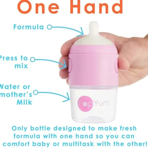 Pop Yum - Baby Bottle Starter Set 4 Pack, Pink