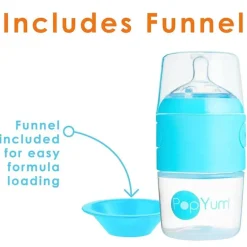 Popyum - 2Pk Anti-Colic Formula Making Baby Bottle 5 Oz, Sky Blue