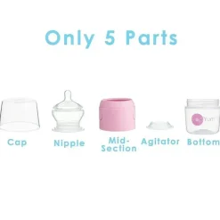 Popyum - 3Pk Fórmula Anti-Cólica Fazendo Mamadeira 5 Oz, Roxo Pastel