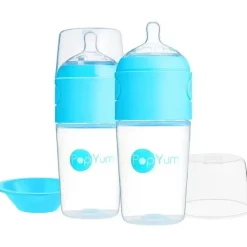 Popyum Anti-Colic Formula Making Mamadeira, Pacote com 2, 9 Oz. Azul-celeste