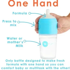 Popyum Anti-Colic Formula Making Mamadeira, Pacote com 2, 9 Oz. Azul-celeste