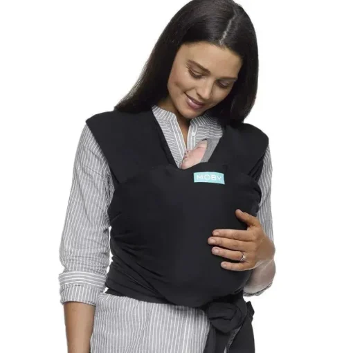 Porta-bebé Moby Wrap preto