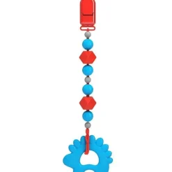 Porta-chupeta Nuby 0M+ com contas de silicone e mordedor - sortido