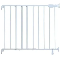 Portão de bebê de verão simples de segurança para bebê, metal branco