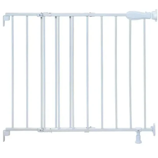 Portão de bebê de verão simples de segurança para bebê, metal branco