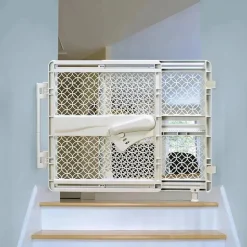 Portão de bebê multifuncional de verão interior e exterior - bege