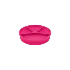 Prato de Aprendizagem de Brotos Verdes Feito de Silicone, Rosa